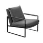 Mid-Century Modern Sled Arm Chair Leather Accent Armchair for Bedroom