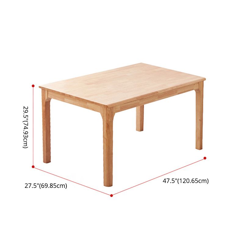 Modern Style Solid Wood Dining Table with Rectangle Shape Standard Height Table for Home Use Clearhalo 'Dining Room Sets' 'Dining Tables & Seating' 'dining_room_set' 'Furniture' 'furniture_dining_room_set' 'Kitchen & Dining Furniture' 'kitchen&dining_furn' 'kitchen' 1200x1200_39c21188-16b8-41ff-a75f-de2c61d94223
