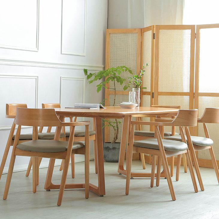 Mesa de conferencia de escritura de escritura de madera moderna Oficina de escritura ovalada sin silla