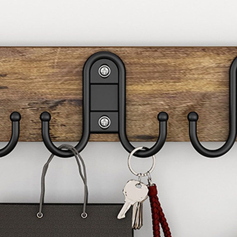 Contemporary Clothes Hanger Wall Mounted Coat Rack with Coat Hooks Clearhalo 'Entry & Mudroom Furniture' 'furn' 'furn_hall_tree_coat_racks' 'Furniture' 'Hall Trees & Coat Racks' 'hall_tree_coat_racks' 1200x1200_39c496ff-3538-4d49-81d6-96c28620f7f9