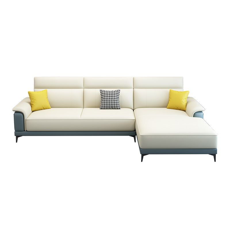 Scandinavian Stain Resistant Sofa & Chaise Pillow Top Arm Sectional