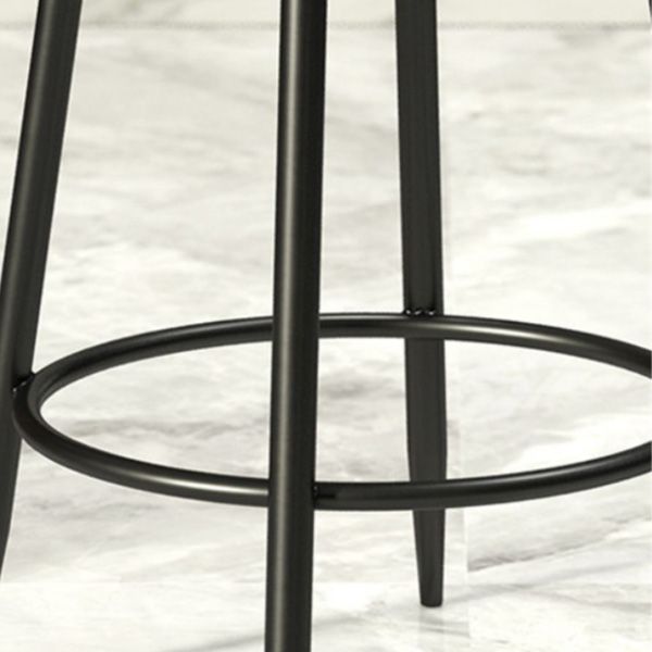 Modern Armless Backrest Counter Stool Iron Cashier Bar Stool with Cushion and Pedal Clearhalo 'Bar Furniture' 'Bar Stools' 'bar_stools' 'furn' 'furn_bar_stools' 'Furniture' 'furniture_bar_stools' 'Kitchen & Dining Furniture' 1200x1200_39c8bfb8-1b86-4643-a58b-900a71e5c988