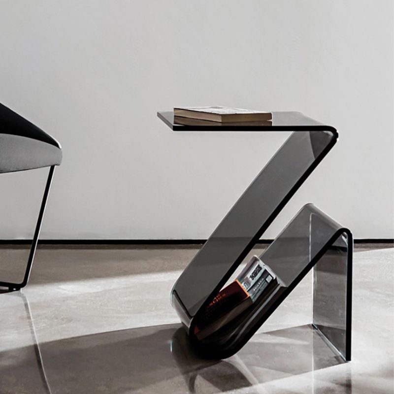 Ultra-Modern Side Table Acrylic Pedestal Accent Side Table for Bedroom Clearhalo 'Coffee & Accent Tables' 'End & Side Tables' 'end_side_tables' 'furn' 'furn_end_side_tables' 'Furniture' 'Living Room Furniture' 1200x1200_39cbbf72-e779-43e6-b809-ab88db503fd4