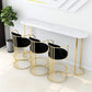 Glam Pub Table Oval Bar Height Double Pedestal Bar Table for Indoor Clearhalo 'Bar Furniture' 'Bar Tables' 'bar_tables' 'furn' 'furn_bar_tables' 'Furniture' 'Kitchen & Dining Furniture' 1200x1200_39cdf35c-eccd-429d-9265-65a07461431d