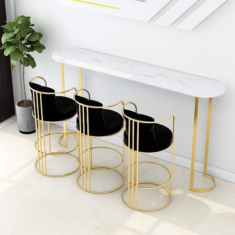 Glam Pub Table Oval Bar Height Double Pedestal Bar Table for Indoor Clearhalo 'Bar Furniture' 'Bar Tables' 'bar_tables' 'furn' 'furn_bar_tables' 'Furniture' 'Kitchen & Dining Furniture' 1200x1200_39cdf35c-eccd-429d-9265-65a07461431d