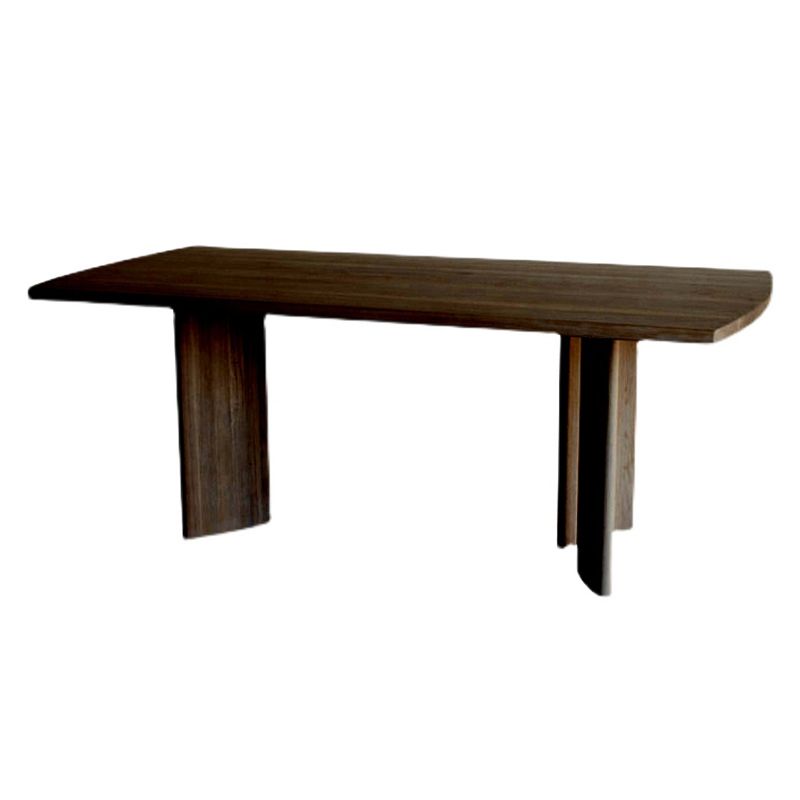 Rectangle Industrial Dining Table 4 Legs Fixed Table with Solid Wood Clearhalo ' dining_table' 'Dining Tables & Seating' 'Dining Tables' 'furn' 'furn_dining_table' 'Furniture' 'furniture_dining_table' 'Kitchen & Dining Furniture' 'kitchen&dining_furn' 'kitchen' 'kitchen_dining_table' 1200x1200_39ceb3b3-0130-4f0c-8461-e737d9806db7