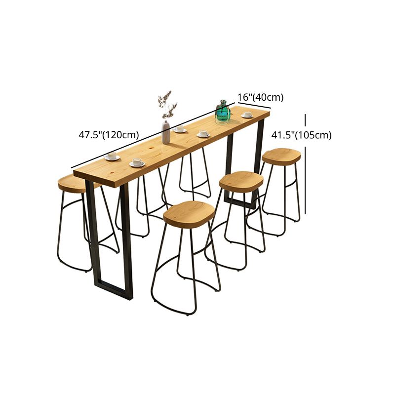 Wood Bar Dining Table Traditional Luxury Rectangle Bar Table with Sled Base Clearhalo 'Bar Furniture' 'Bar Tables' 'bar_tables' 'furn' 'furn_bar_tables' 'Furniture' 'furniture_bar_tables' 'Kitchen & Dining Furniture' 1200x1200_39cf0d9b-ae78-4a4a-a16f-879c5b4ca79b