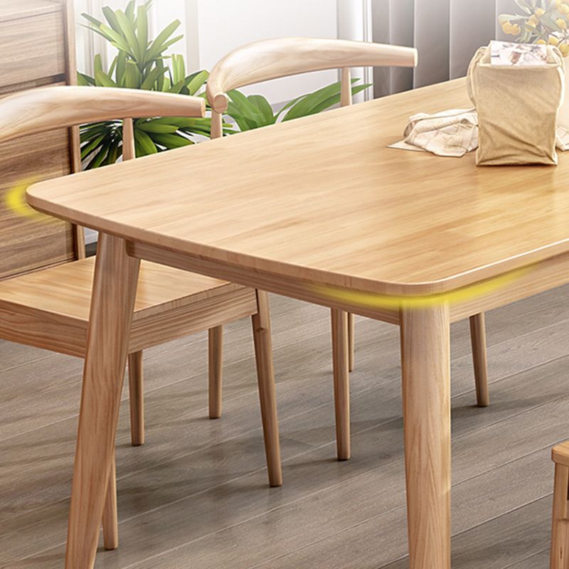 Modern Style Rectangle Wood Kitchen Dining Table Rubberwood Table with 4 Legs Clearhalo ' dining_table' 'Dining Tables & Seating' 'Dining Tables' 'furn' 'furn_dining_table' 'Furniture' 'furniture_dining_table' 'Kitchen & Dining Furniture' 'kitchen&dining_furn' 'kitchen' 'kitchen_dining_table' 1200x1200_39cfb95e-f87b-4175-a158-b3194c99c7f0