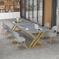 Rectangle Dinette Table Industrial Stone Dinner Room Kitchen Table for Indoor Clearhalo ' dining_table' 'Dining Tables & Seating' 'Dining Tables' 'furn' 'furn_dining_table' 'Furniture' 'furniture_dining_table' 'Kitchen & Dining Furniture' 'kitchen&dining_furn' 'kitchen' 'kitchen_dining_table' 1200x1200_39d17734-fb39-4bf4-bc8b-bcefde90cfb0