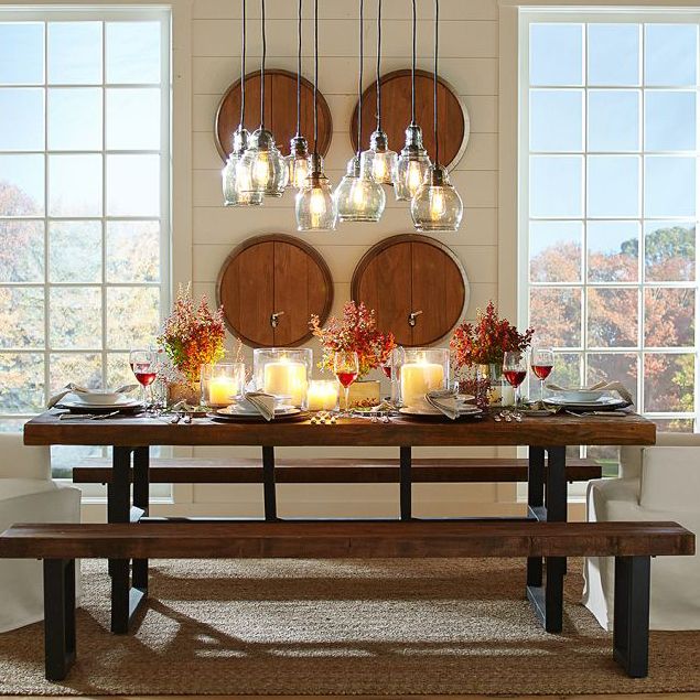 Tavolo da pranzo rettangolare in stile moderno medioevali in legno