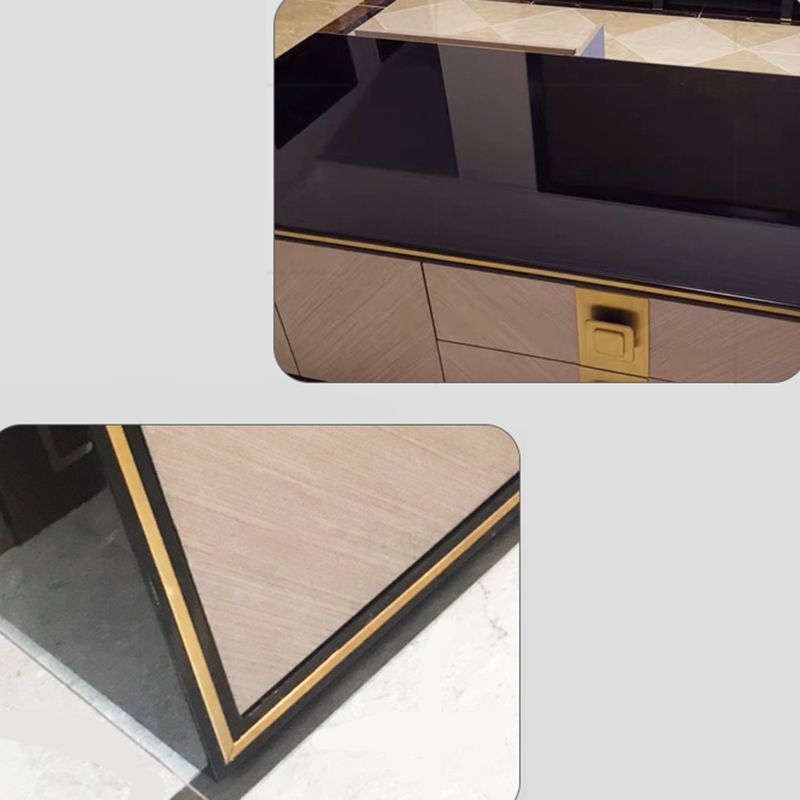 Glam Media Console Glass Media Console TV Stand with Drawers Clearhalo 'furn' 'furn_tv_stands_entertainment_centers' 'Furniture' 'Living Room Furniture' 'TV Stands & Entertainment Centers' 'TV Stands & Media Storage Furniture' 'tv_stands_entertainment_centers' 1200x1200_39d49f7e-f615-40d9-a359-b71202ae9e9f