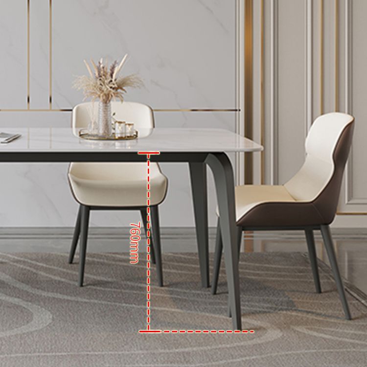 Ensemble de table à manger rectangle 1/5/7 PCS White Dinette Set pour la maison