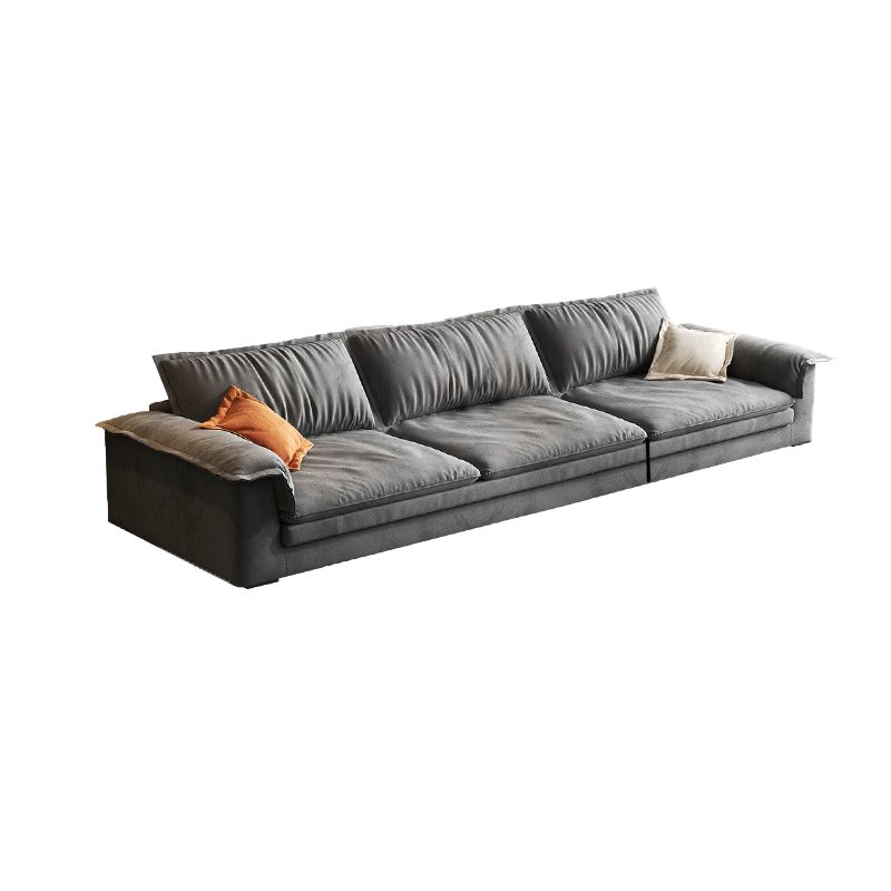 Modern Cushion Back Grey Sectionals 33'"  Pillow Top Arm Sectionals