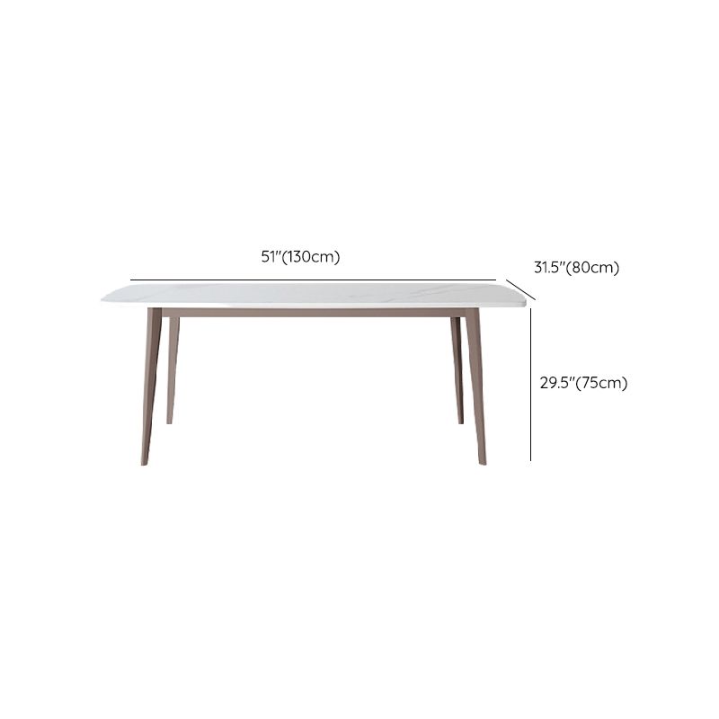 Traditional Luxury Rectangle Dining Table Stone Top Table for Home Clearhalo 'Dining Tables & Seating' 'Dining Tables' 'dining_table' 'furn' 'furn_dining_table' 'Furniture' 'Kitchen & Dining Furniture' 1200x1200_39d7b8f6-b647-422b-ae0a-55cc648cc1d2