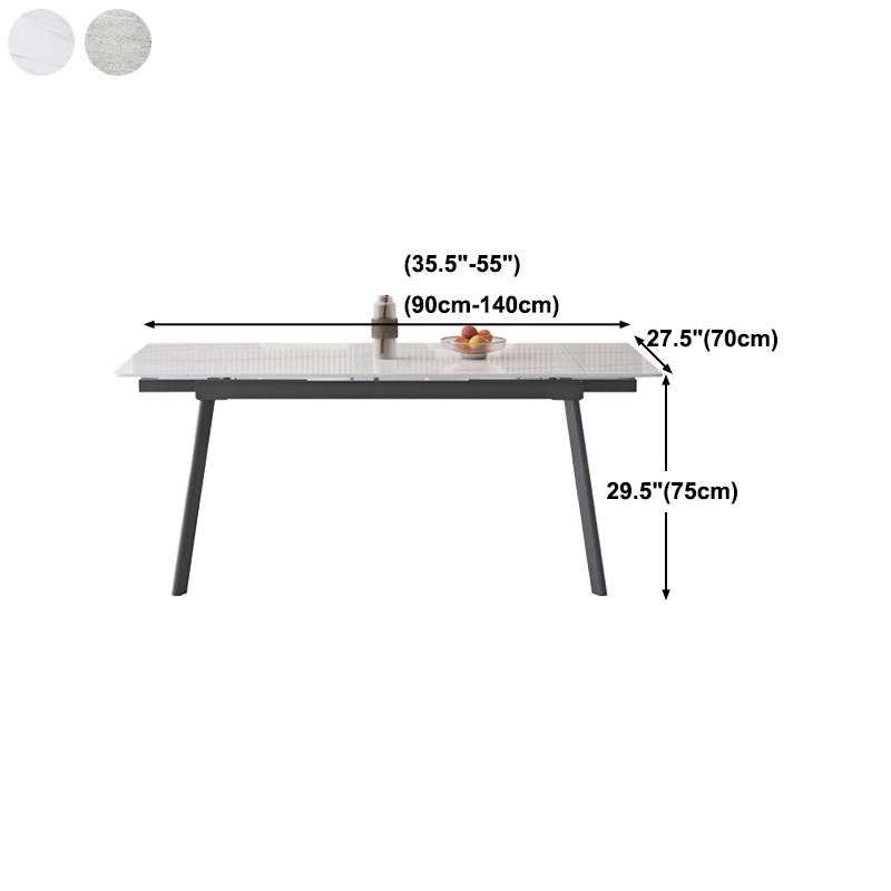 Tavolo da pranzo industriale con estensione fogliare tavolo da pranzo a base di metallo nero