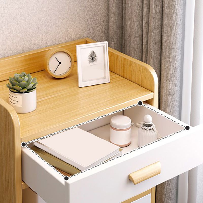 Armoire en bois d'imitation moderne 31 pouces H Open Rangement de nuit avec portes