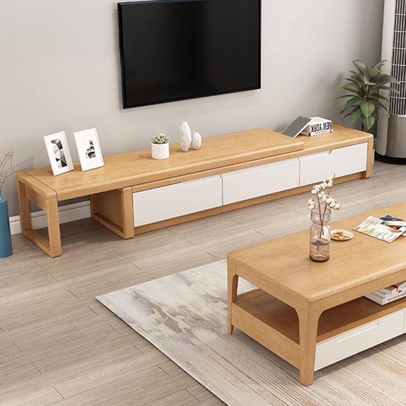 Vintage Media Console Rubberwood Stand Console with Drawers for Living Room Clearhalo 'furn' 'furn_tv_stands_entertainment_centers' 'Furniture' 'Living Room Furniture' 'TV Stands & Entertainment Centers' 'TV Stands & Media Storage Furniture' 'tv_stands_entertainment_centers' 1200x1200_39d8d76f-26c5-4078-8ed5-68632457a561