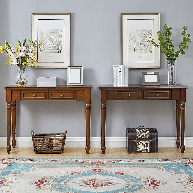 Tavolo da console rettangolare moderna tavolo di divano console in legno per casa