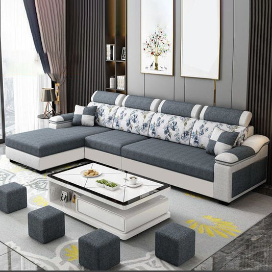 Moderne linnen sectionele bank kussen bovenarm sectionele sectionele voor woonkamer