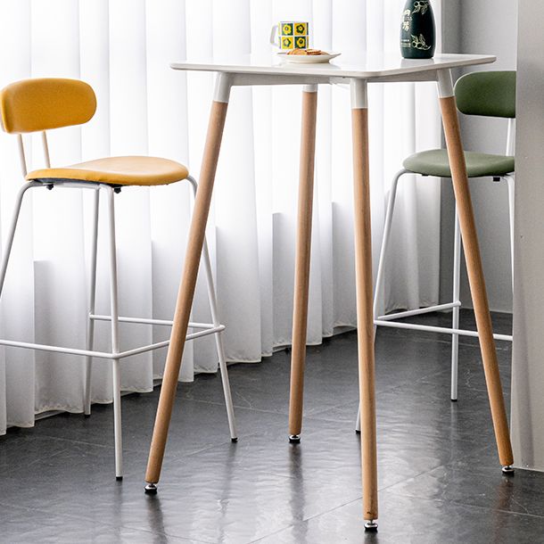 Industrial Square Bar Counter Table Dining Wooden Counter Table for Restaurant Clearhalo 'Bar Furniture' 'Bar Tables' 'bar_tables' 'furn' 'furn_bar_tables' 'Furniture' 'furniture_bar_tables' 'Kitchen & Dining Furniture' 1200x1200_39daa77b-5824-49ce-baf6-2e85ba9a0718