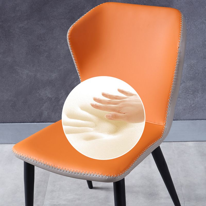 Industriële vaste achterstoelen armloze zijstoelen met metalen benen voor thuisgebruik