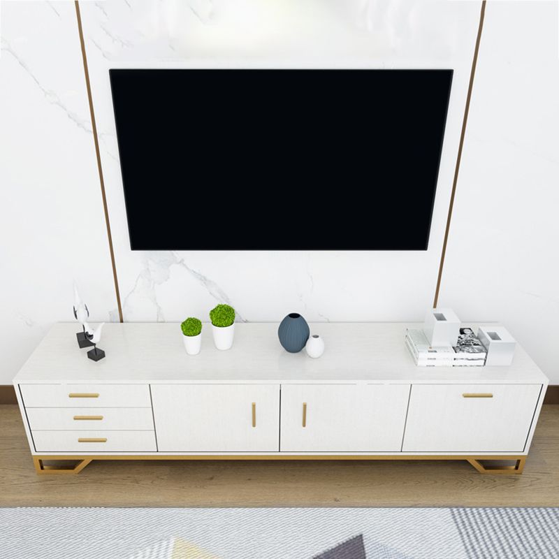Glam TV Media Stand 16" W Wood Enclosed Storage TV Stand Console with Drawers Clearhalo 'furn' 'furn_tv_stands_entertainment_centers' 'Furniture' 'Living Room Furniture' 'TV Stands & Entertainment Centers' 'TV Stands & Media Storage Furniture' 'tv_stands_entertainment_centers' 1200x1200_39db59c1-0b16-48d7-b253-e16d1611910c
