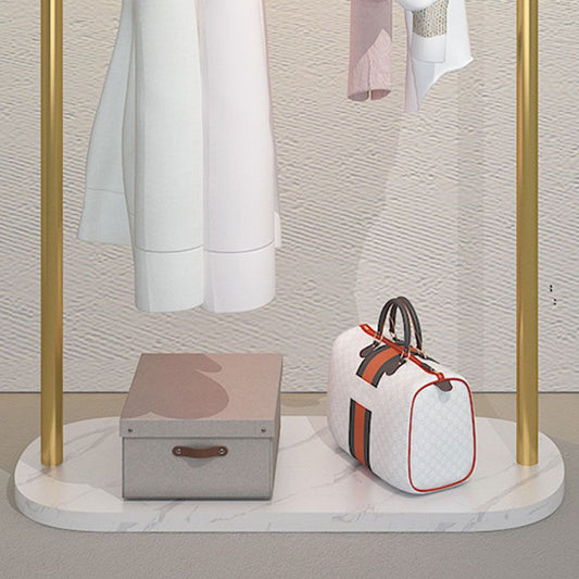 Modern Metal Hall Stand Hanging Rail with 2 Hooks Coat Hanger Clearhalo 'Entry & Mudroom Furniture' 'furn' 'furn_hall_tree_coat_racks' 'Furniture' 'Hall Trees & Coat Racks' 'hall_tree_coat_racks' 1200x1200_39ddfa96-9400-4335-8b78-a807822824b8