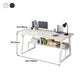 Wood Writing Desk Contemporary Rectangular Office Desk with Shelf