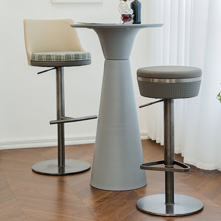 Modern Style Counter Stool Pu Leather Adjustable Height Bar Stool with Footrest Clearhalo 'Bar Furniture' 'Bar Stools' 'bar_stools' 'furn' 'furn_bar_stools' 'Furniture' 'Kitchen & Dining Furniture' 1200x1200_39e012c8-a861-4b21-aee6-b78d137f1433