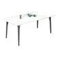 Modern Style Dining Table Rectangle Sintered Stone 4 Legs Dining Table for Kitchen Clearhalo ' dining_table' 'Dining Tables & Seating' 'Dining Tables' 'furn' 'furn_dining_table' 'Furniture' 'furniture_dining_table' 'Kitchen & Dining Furniture' 'kitchen&dining_furn' 'kitchen' 'kitchen_dining_table' 1200x1200_39e08de3-b371-4471-aa58-a764166d1e0b