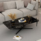 Table basse abstraite Rectangle Slate / Marble Top Cake Cocktail Table