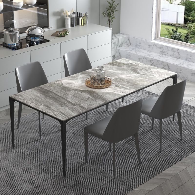 Modern Sintered Stone Dining Table Set 1/2/5/7 Pieces Dining Set for Home Clearhalo 'Dining Room Sets' 'Dining Tables & Seating' 'dining_room_set' 'furn' 'furn_dining_room_set' 'Furniture' 'furniture_dining_room_set' 'Kitchen & Dining Furniture' 1200x1200_39e2a03a-170d-4e80-8118-90a01f2d7591