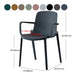 Contemporary Plastic Arm Chair Solid Back Kitchen Dining Room Chair
