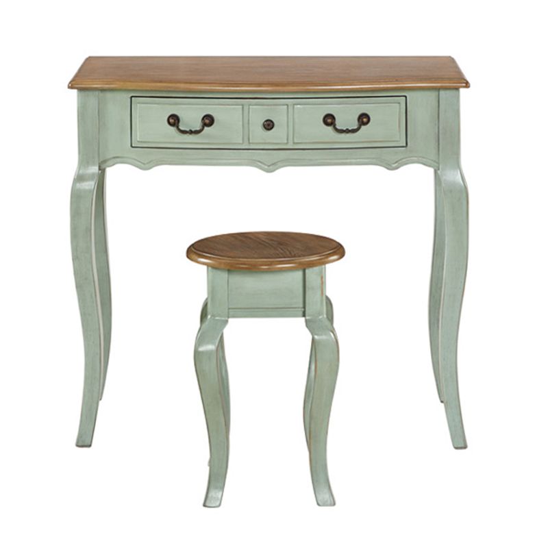 Tabouret maréptable victorien avec miroir et tiroirs pour chambre à coucher