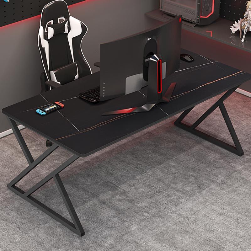 Rectangle Writing Table Industrial Sintered Stone Office Desk with Sled Base Clearhalo 'furn' 'furn_office_desk' 'Furniture' 'Office Desks' 'Office Furniture' 'office_desk' 1200x1200_39ec73a5-92c6-422d-b051-b51188c18691