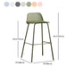 Rectangular Modern Plastic Bar Stool Backrest Footrest Counter Stool with Iron Legs Clearhalo 'Bar Furniture' 'Bar Stools' 'bar_stools' 'furn' 'furn_bar_stools' 'furniture_bar_stools' 'Kitchen & Dining Furniture' 'kitchen&dining_furn' 'kitchen' 'kitchen_furn' Furniture' 1200x1200_39eed88a-461c-438f-83a2-997a67cf0d2b
