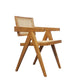 Contemporary Style Chair Arm Open Back Chair with Wood Legs for Home