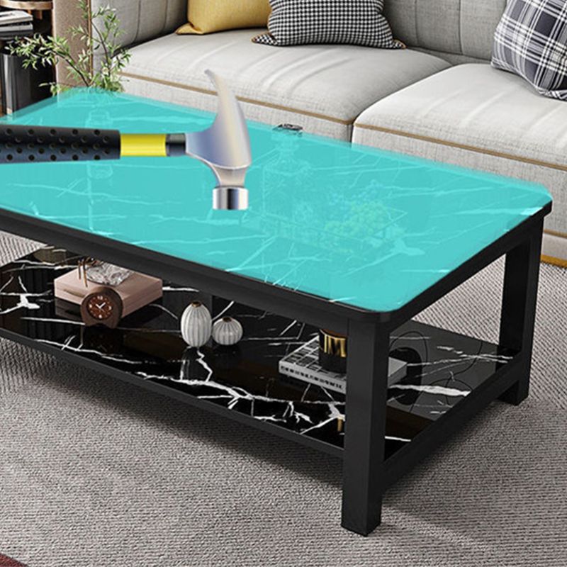 Ronde houten koffie of eindtafel ijzer voetstukbasis met opslag