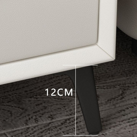 Moderne 20 Zoll hohe Nachttisch 2-Drawer Stora Stone Top Imitation Holz Nachttisch