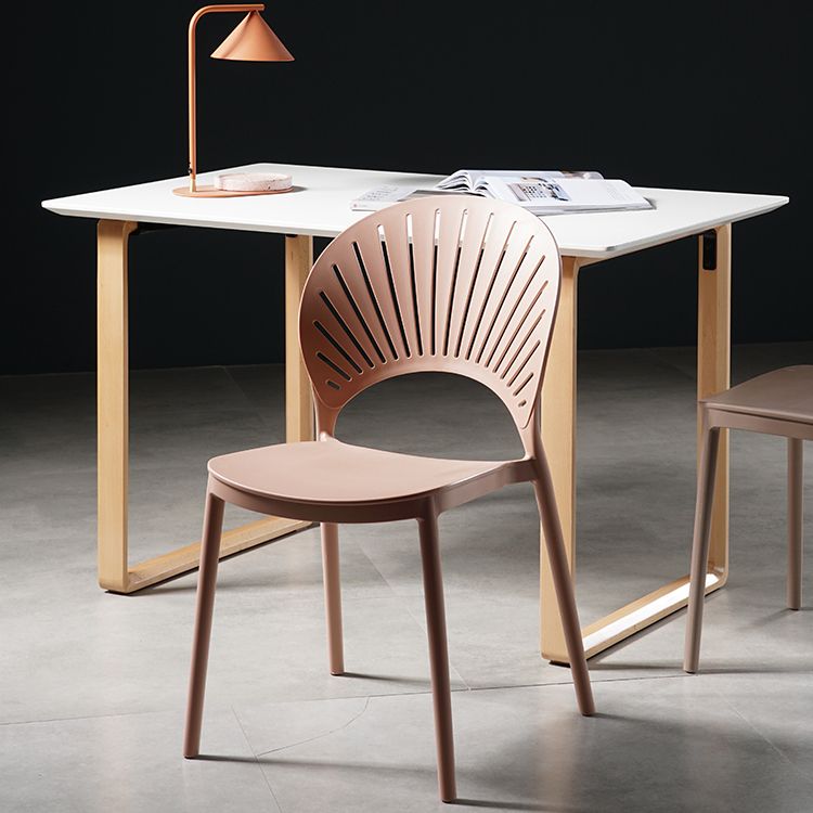 Contemporary Style Dining Chairs Plastic Dining Armless Side Chairs for Kitchen Clearhalo ' kitchen&dining_furn' 'Dining Chairs' 'Dining Tables & Seating' 'dining_chair' 'furn' 'furn_dining_chair' 'Furniture' 'furniture_dining_chair' 'Kitchen & Dining Furniture' 'kitchen' 1200x1200_39f14cc2-5e19-4eaa-b1c1-29d159978c82