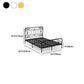 Glam Metallic Open-Frame Bed with with Rectangular Headboard and Footboard