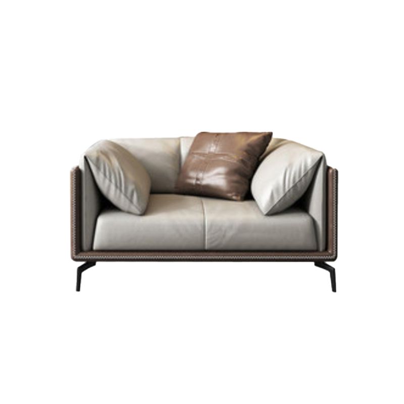 Salon stationnaire contemporain authentique coussin de haut en cuir coussins