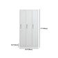 Modern Style Wardrobe White Metal Wardrobe Closet with Locks