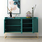 Tavolo da sideboard a 4 porte in legno massiccio glam con base di metallo