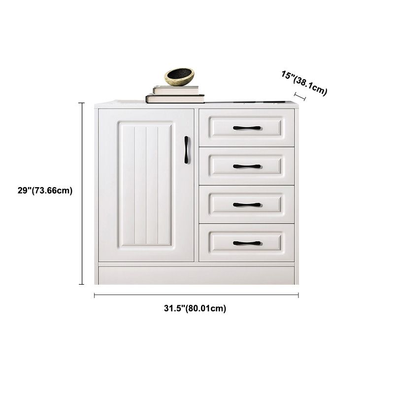 White Storage Chest Modern Style Wooden Storage Chest Dresser with Drawers and Doors Clearhalo 'Bedroom Furniture' 'Dressers & Chests' 'dressers_chests' 'furn' 'furn_dressers_chests' 'Furniture' 1200x1200_39f4b528-b892-4793-ab45-769e353c0924
