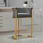 Glam Design Upholstered Fabric Stools for Home Luxury Bucket Stools with Cushion