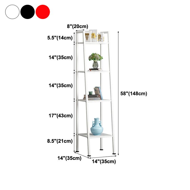 Modern Style Ladder Bookshelf Open Back Metal Bookcase for Home Clearhalo 'Bookcases' 'furn' 'furn_bookcases' 'Furniture' 'Office Furniture' 1200x1200_39f5aaaf-1a98-458c-a559-8abd37be2069
