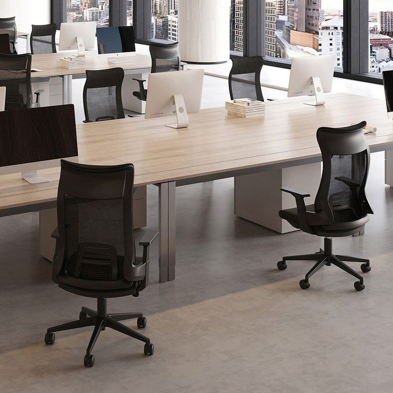 Chaise de bureau à bras fixe chaise de hauteur de siège réglable moderne avec dos respirant