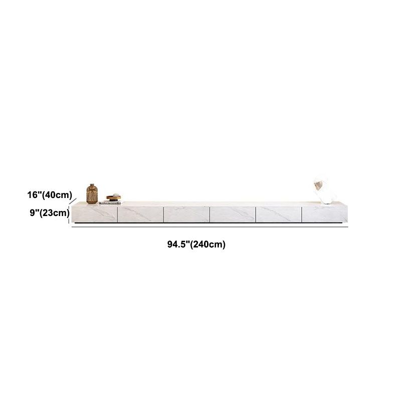 Stone TV Stand Modern TV Console with 6 Drawers Included, White Clearhalo 'furn' 'furn_tv_stands_entertainment_centers' 'Furniture' 'Living Room Furniture' 'TV Stands & Entertainment Centers' 'TV Stands & Media Storage Furniture' 'tv_stands_entertainment_centers' 1200x1200_39f64ead-388e-4788-9dd7-8328029692b4