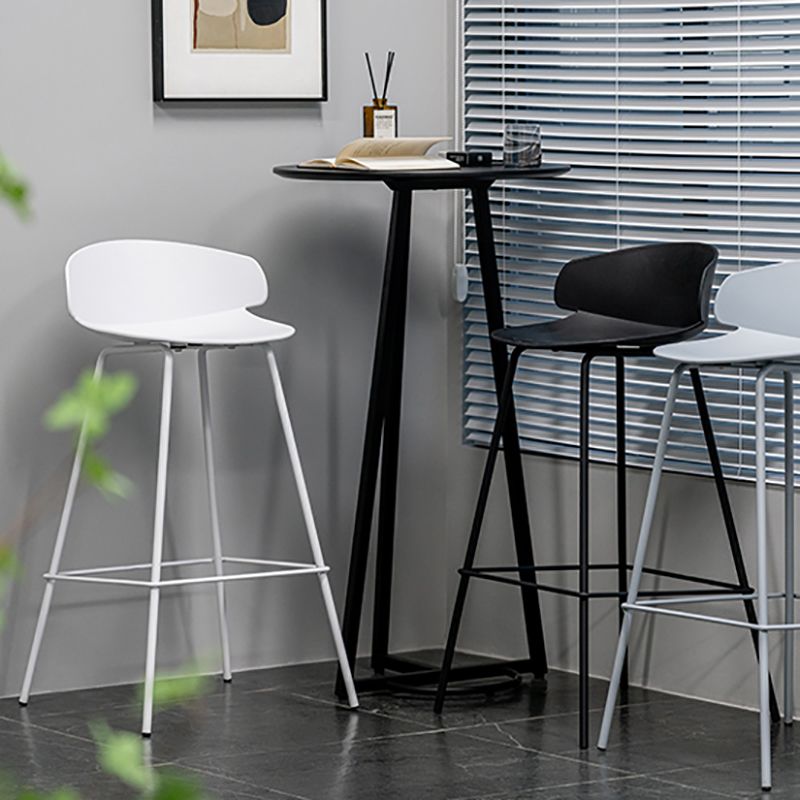 Contemporary Design Plastic Counter Barstools Low Back Stools for Home Clearhalo 'Bar Furniture' 'Bar Stools' 'bar_stools' 'furn' 'furn_bar_stools' 'Furniture' 'furniture_bar_stools' 'Kitchen & Dining Furniture' 1200x1200_39fabc3a-9b55-4322-927d-f7c52b1d7a13